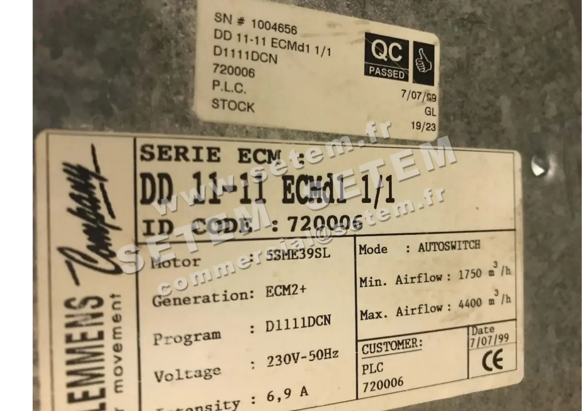 3938006552-VENTILATEUR LEMMENS DD11.11ECMD1.1/1 5SME39SL *720006*