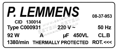 3938009012-MOTEUR LEMMENS C000931 2