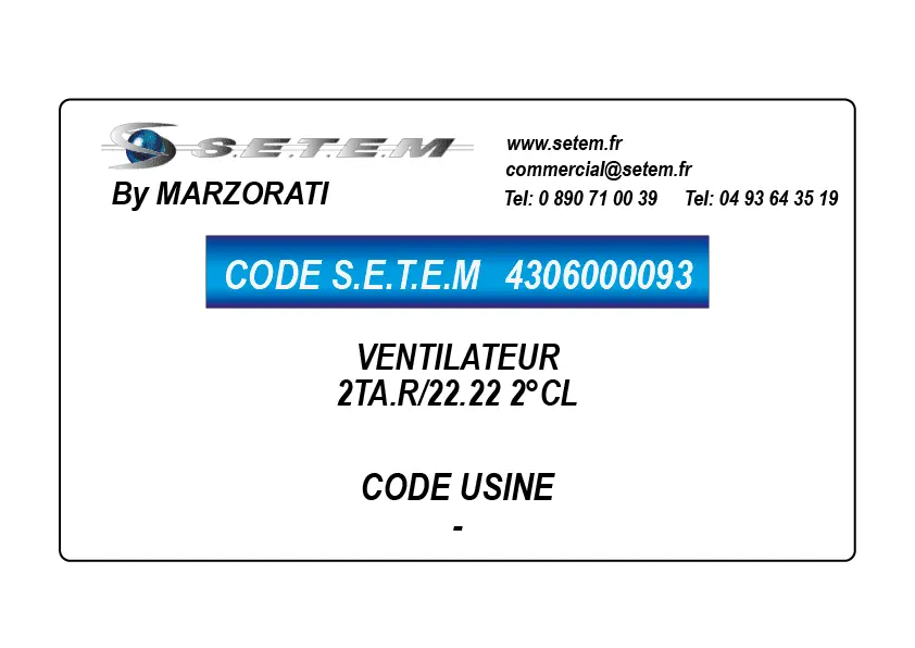 4306000093-VENTILATEUR MARZORATI 2TA.R/22.22 2°CL