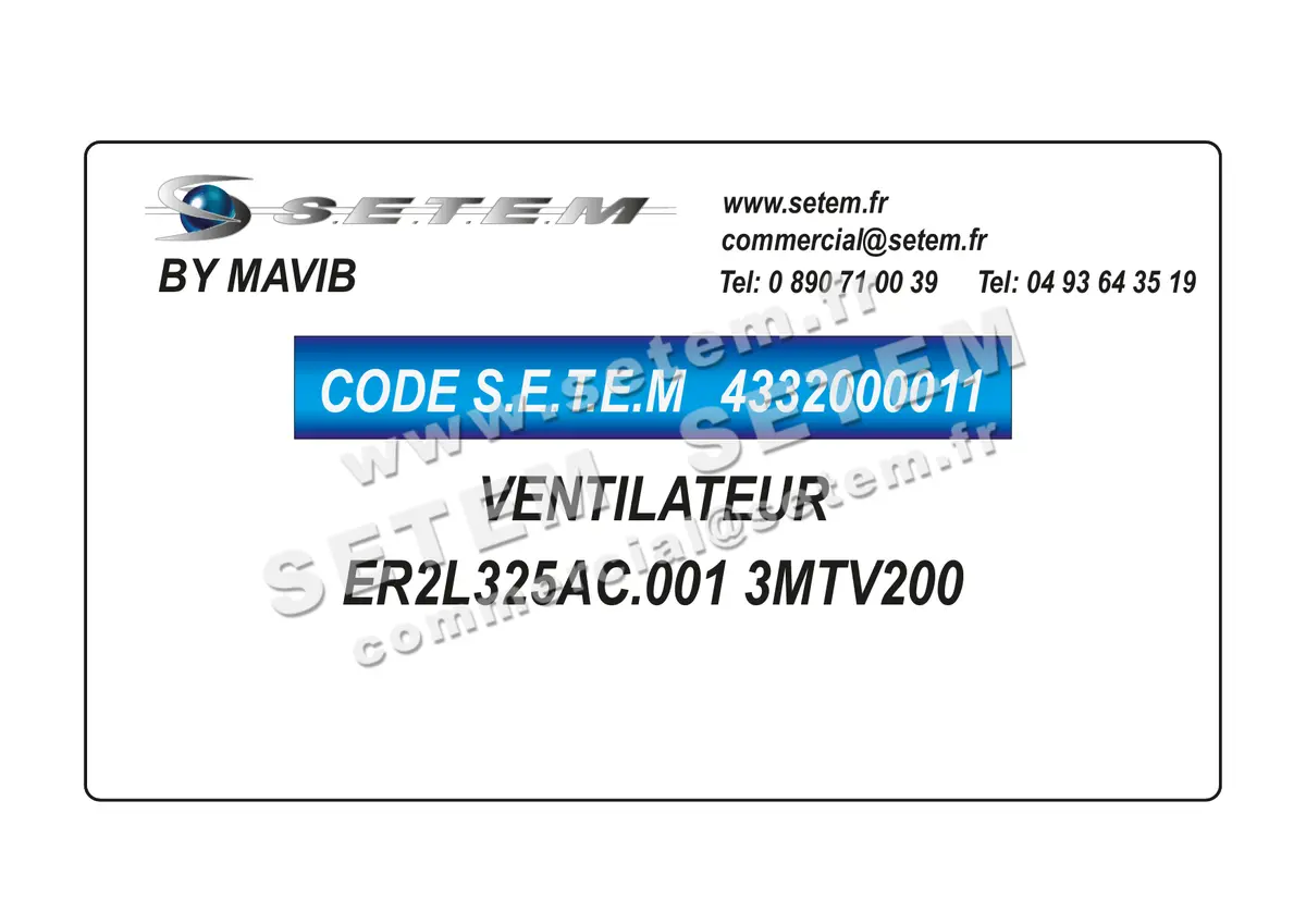 4332000011-VENTILATEUR MAVIB ER2L325AC.001 "3MTV200"