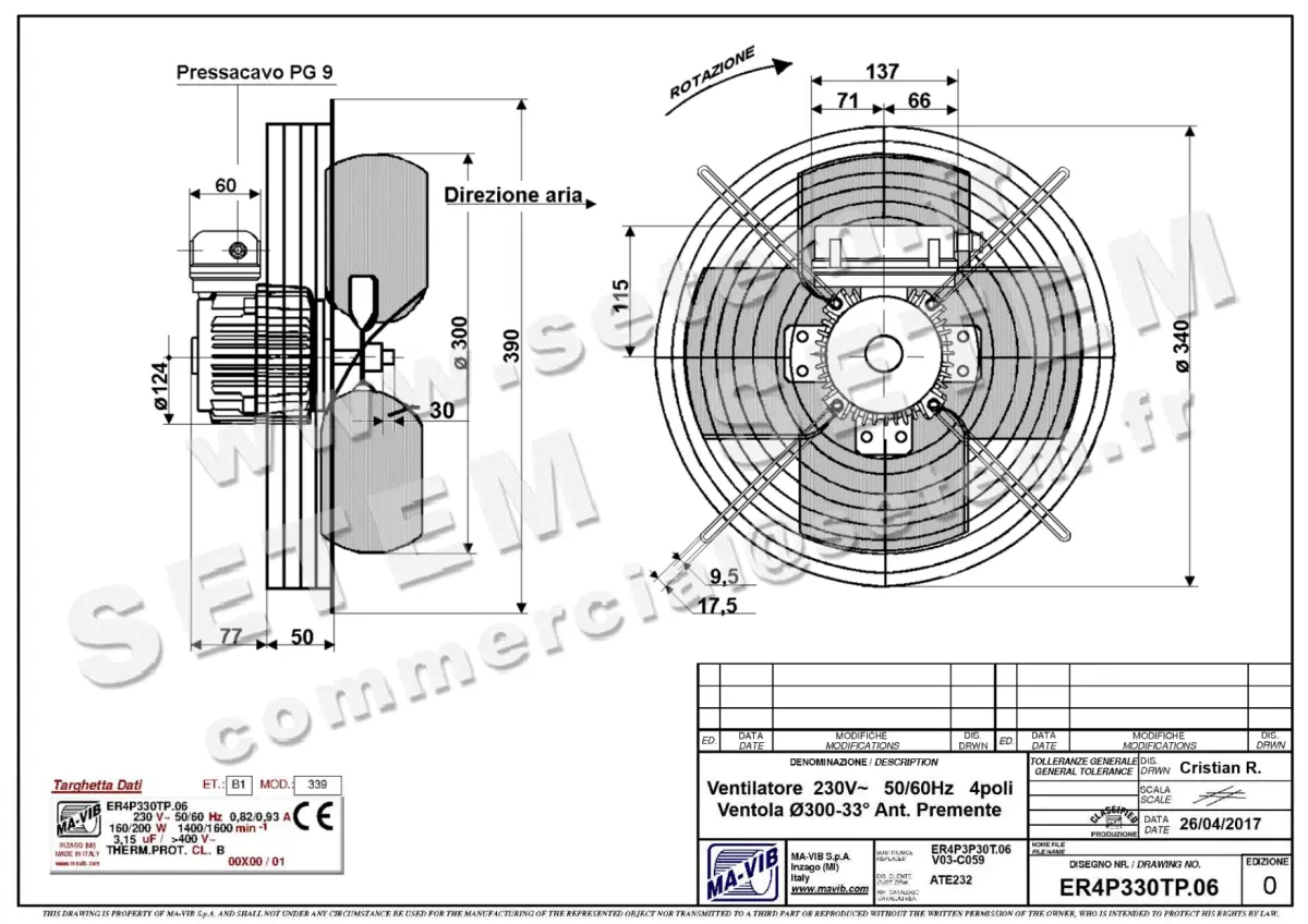 4332000046-VENTILATEUR MAVIB ER4P330TP.06