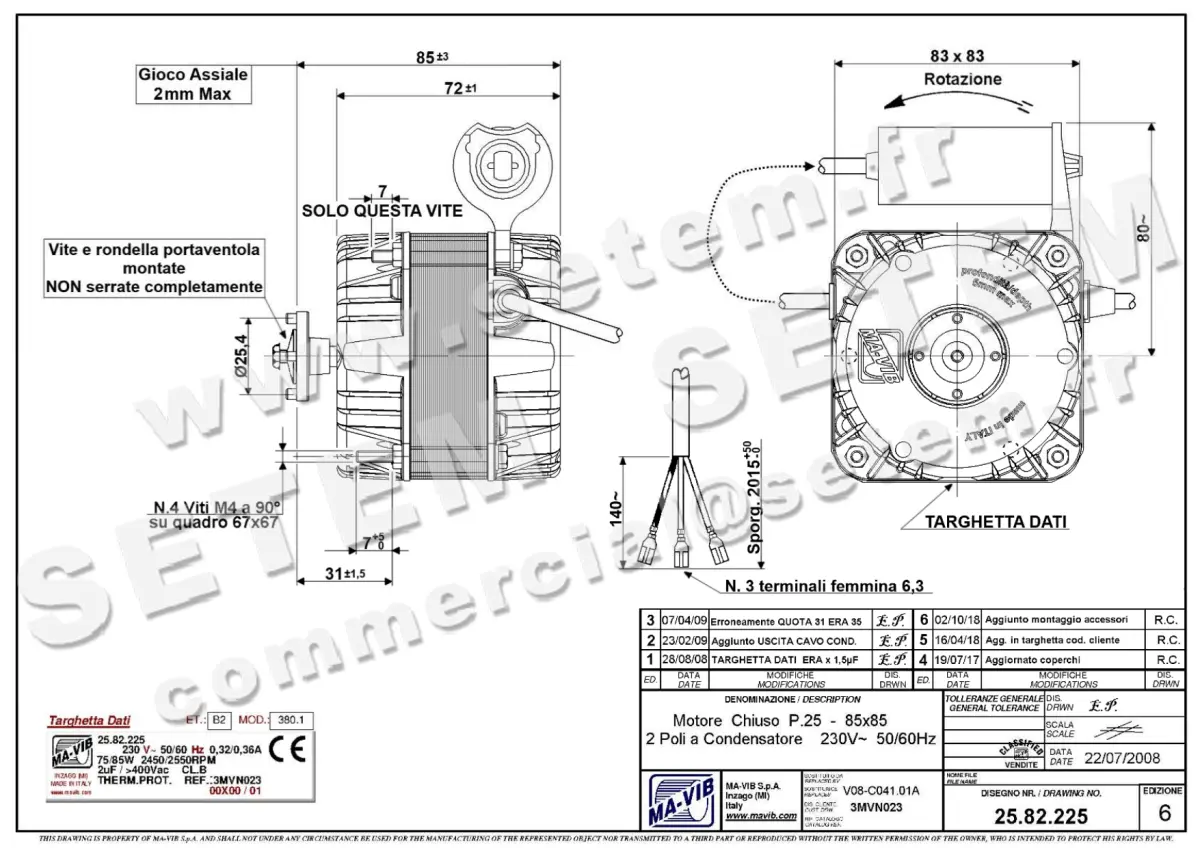 4332000225-MOTEUR MAVIB 25.82.225 "3MVN023"