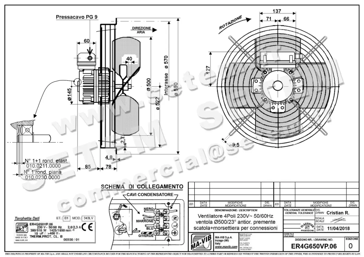 4332001225-VENTILATEUR MAVIB ER4G650VP.06 2