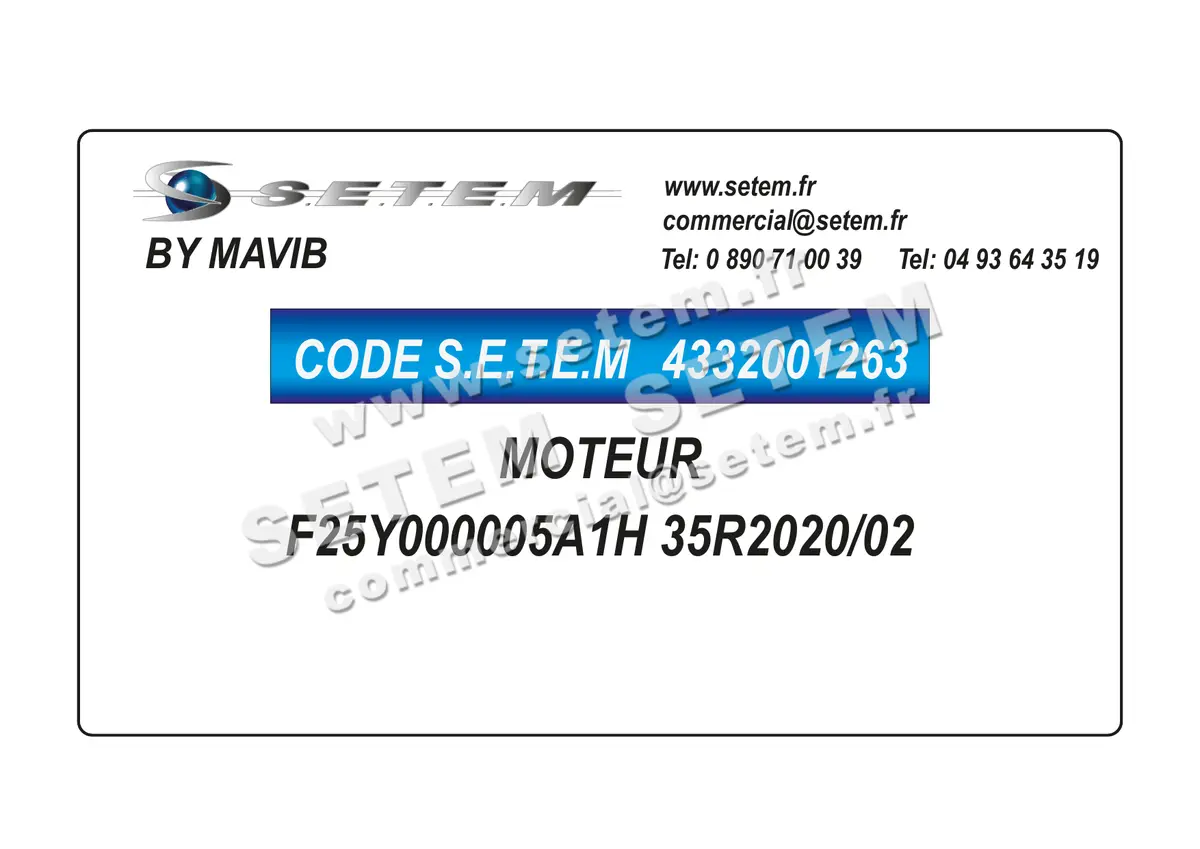 4332001263-MOTEUR MAVIB F25Y000005A1H "35R2020/02"