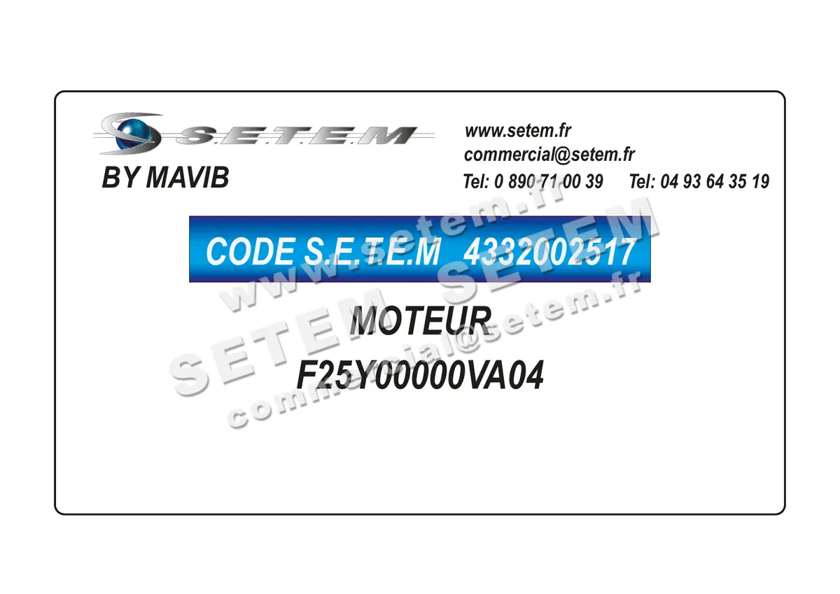 4332002517-MOTEUR MAVIB F25Y00000VA04