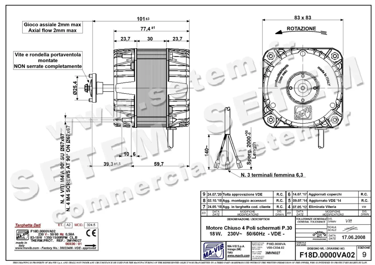 4332004915-MOTEUR MAVIB F18D.0000VA02 "3MVN027"