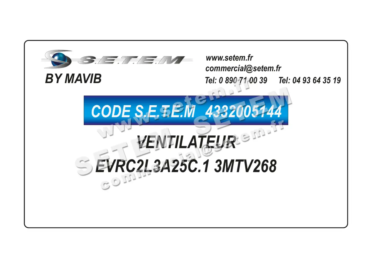 4332005144-VENTILATEUR MAVIB EVRC2L3A25C.1 "3MTV268" 2