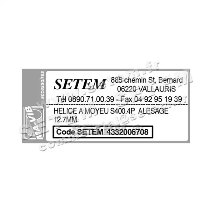 4332006708-HELICE A MOYEU S400.4P A12.7MM MAVIB 3