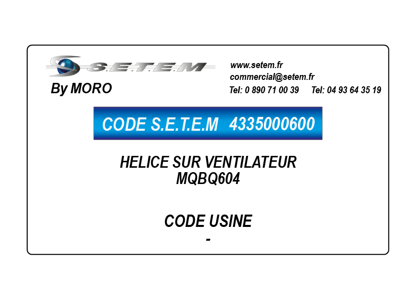 HELICE SUR VENTILATEUR MQBQ604 4