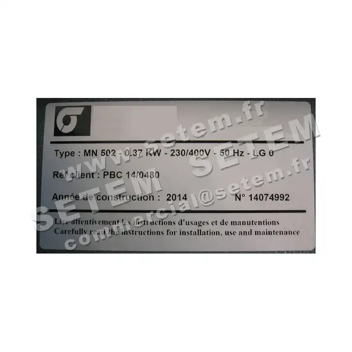 4335005710-VENTILATEUR MORO MN502T7L LG 0° 0.37KW 2P T230/400V 2