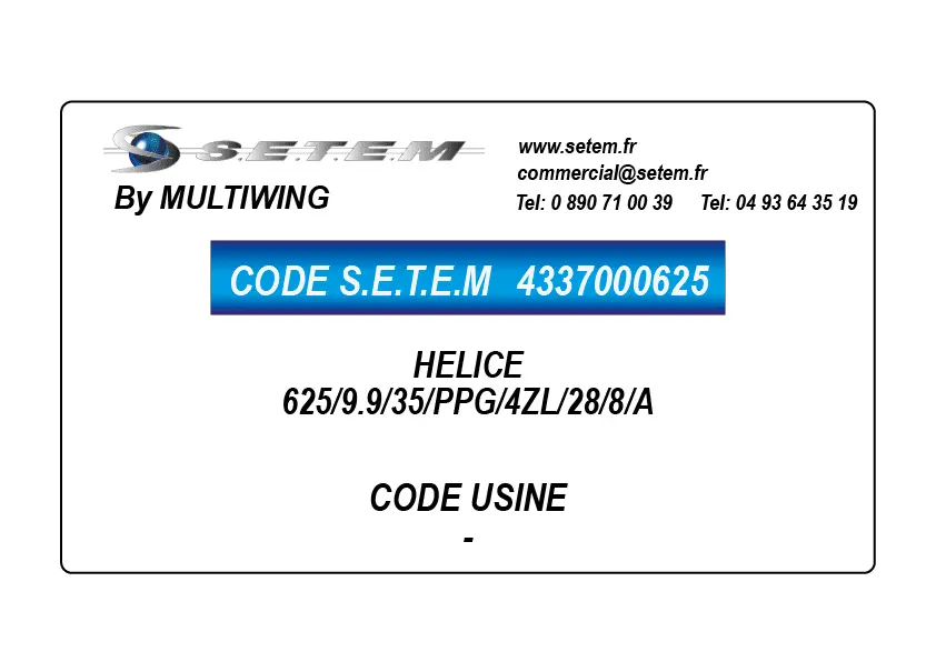4337000625-HELICE 625/9.9/35/PPG/4ZL/28/8/A MULTIWING