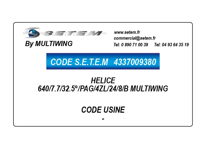 4337009380-HELICE 640/7.7/32.5°/PAG/4ZL/24/8/B MULTIWING