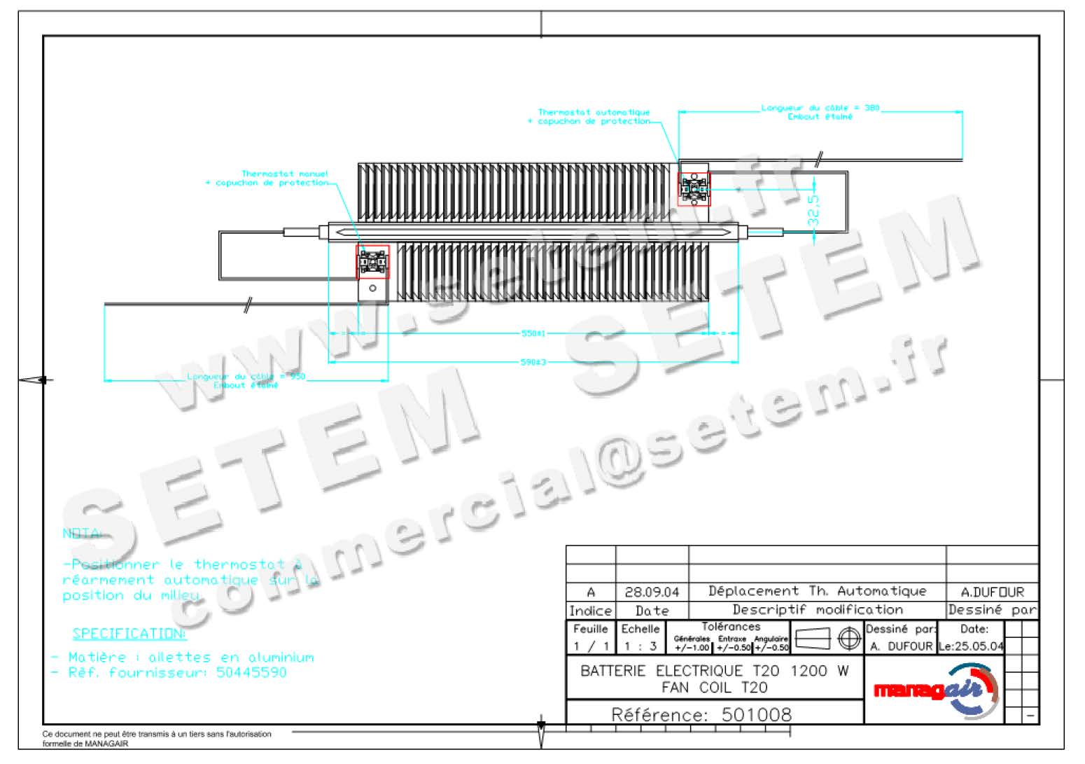 4364005788-RESISTANCE 1200W MANAGAIR
