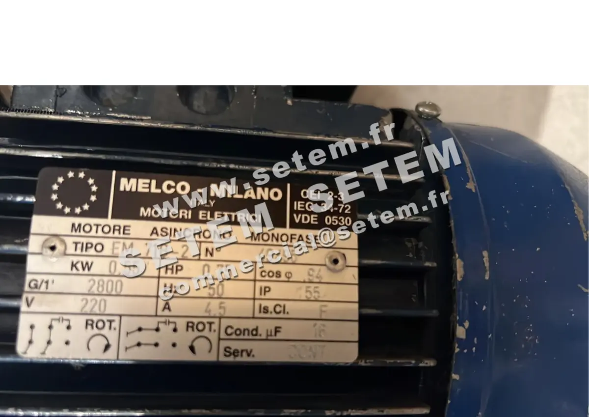 4366005000-MOTEUR MELCO 0.55KW 2P M230V HA71 B3 EM71B-2