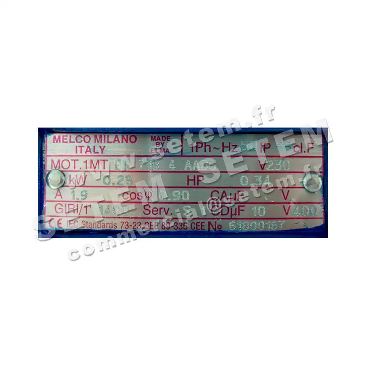 4366006702-MOTEUR MELCO VARIABLE 0.25KW 4P M230V HA71 B5 2