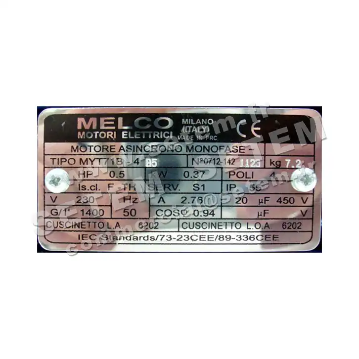 4366006706-MOTEUR MELCO VARIABLE 0.37KW 4P M230V HA71 B5 3