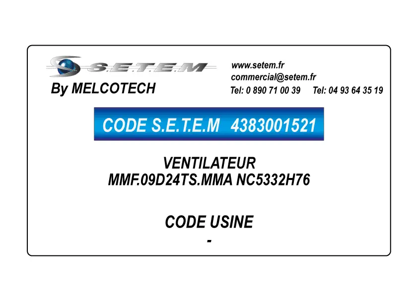 4383001521-VENTILATEUR MELCOTECH MMF.09D24TS.MMA NC5332H76