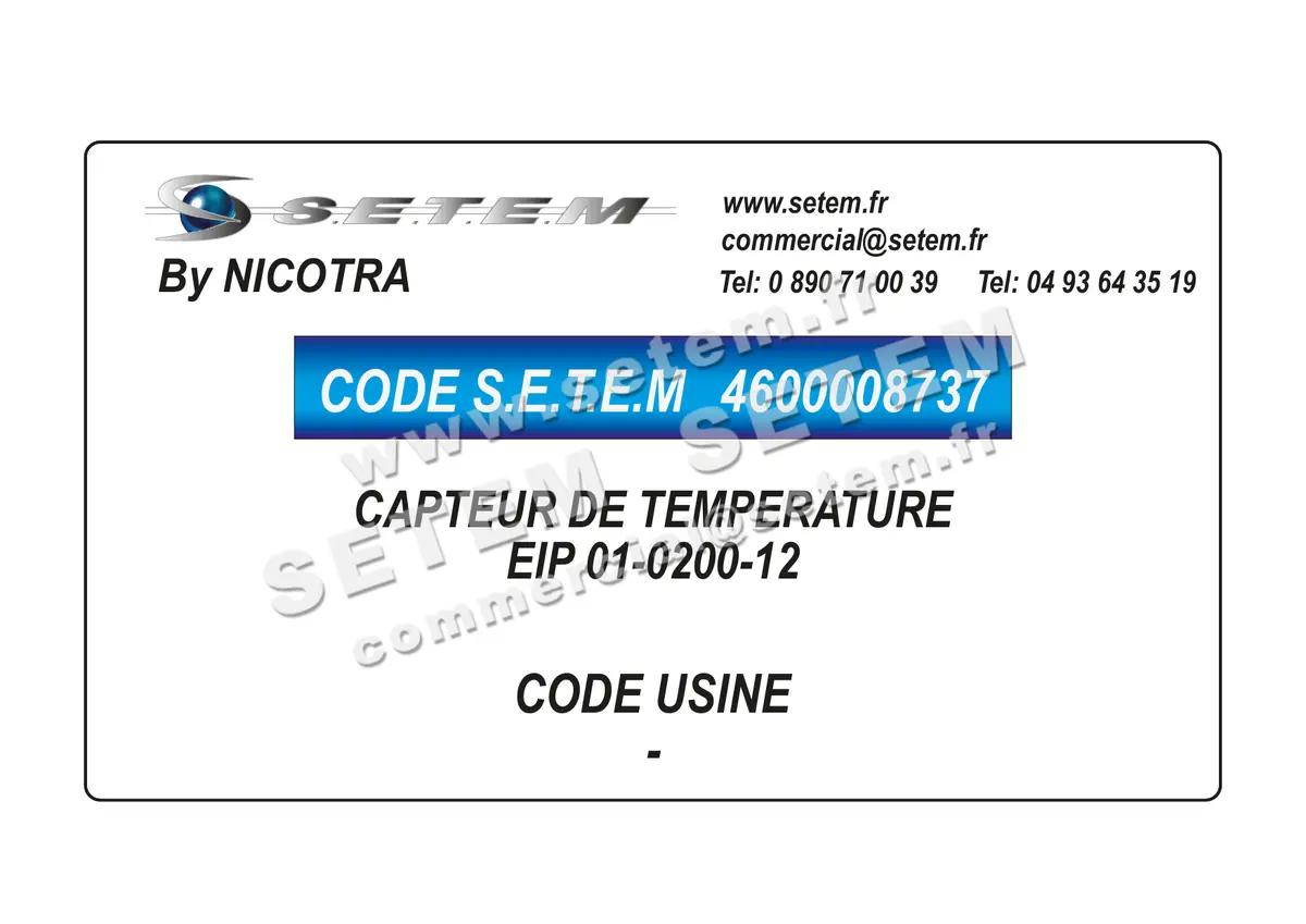 4600008737-CAPTEUR DE TEMPERATURE NICOTRA EIP 01-0200-12