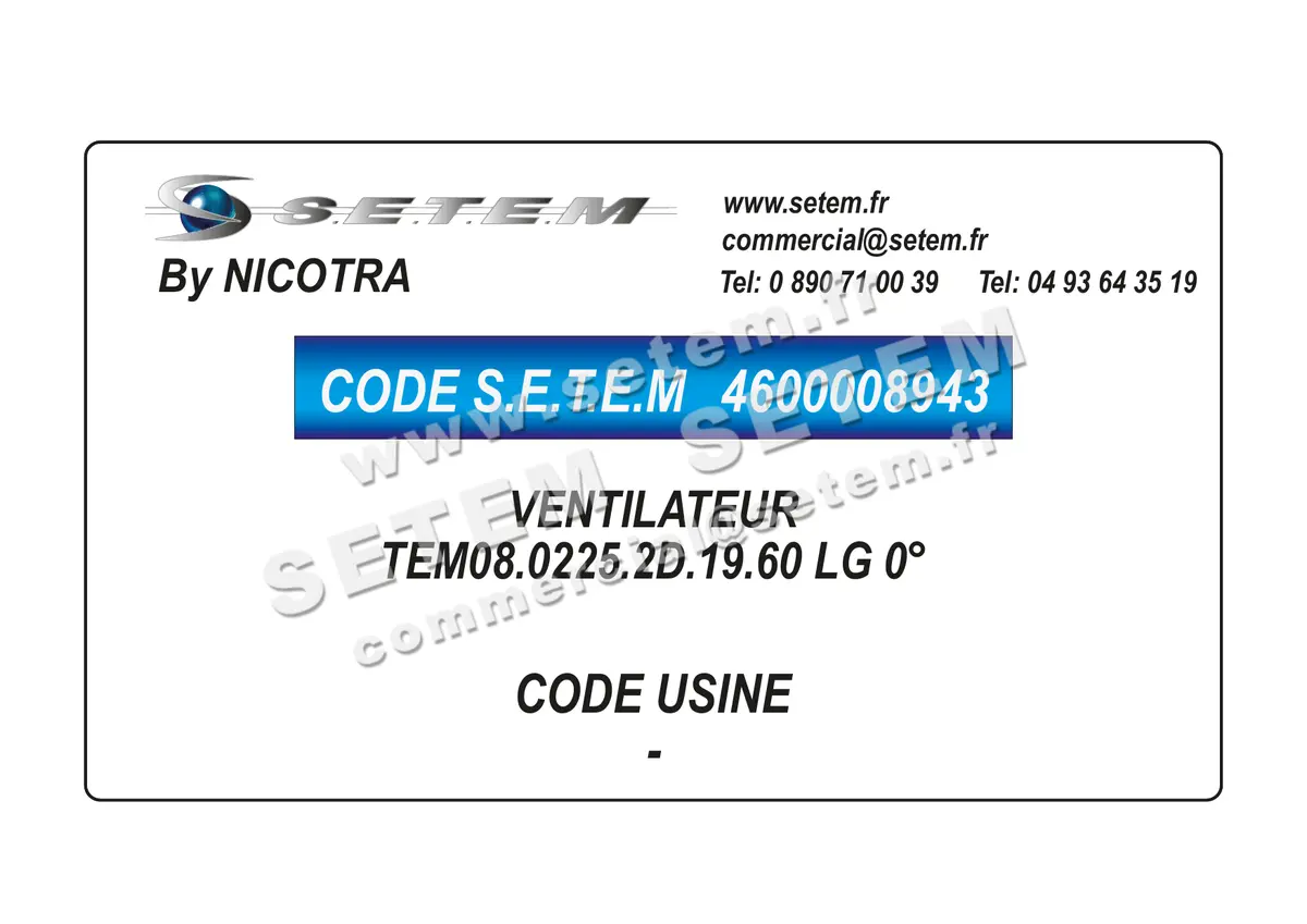 4600008943-VENTILATEUR NICOTRA TEM08.0225.2D.19.60 LG 0°