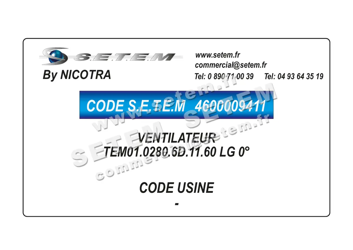 4600009411-VENTILATEUR NICOTRA TEM01.0280.6D.11.60 LG 0°