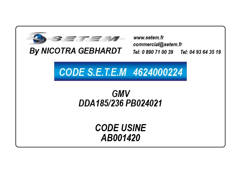 4624000224-GMV NICOTRA GEBHARDT DDA185/236 PB024021 *AB001420*