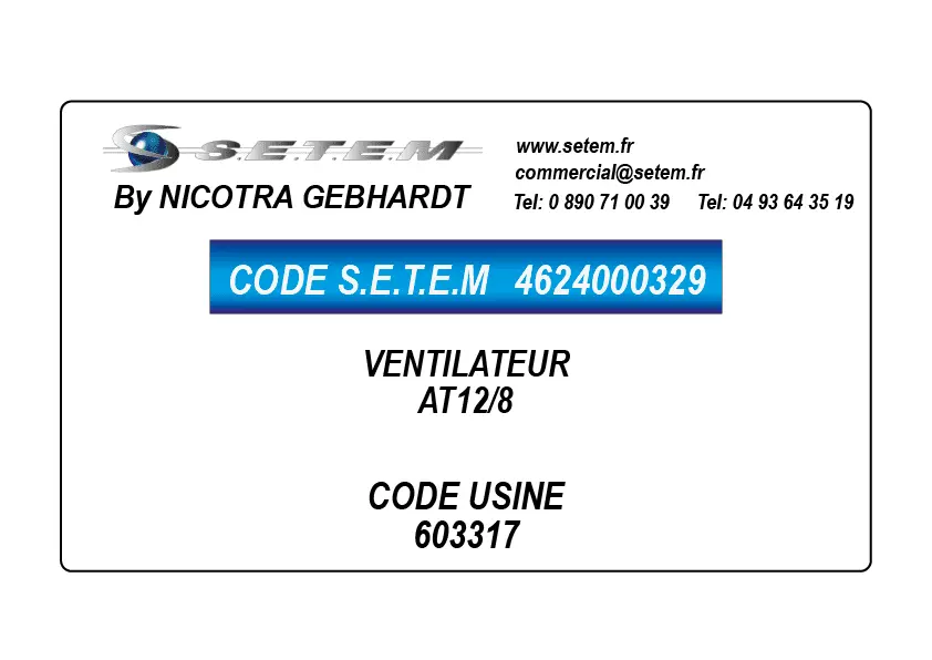 4624000329-VENTILATEUR NICOTRA GEBHARDT AT12/8 *603317*
