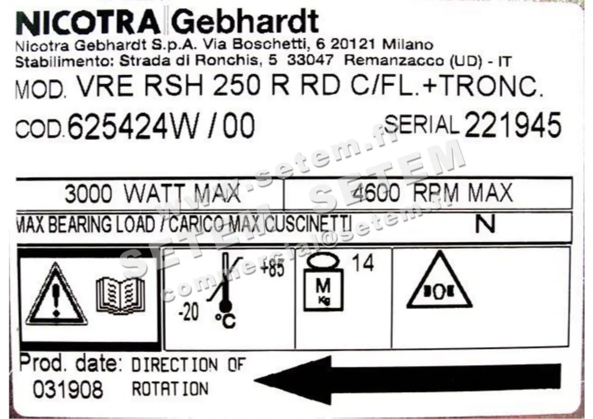 4624000330-VENTILATEUR NICOTRA GEBHARDT VRE RSH250R RD C/FL +TRONC *625424W* 3