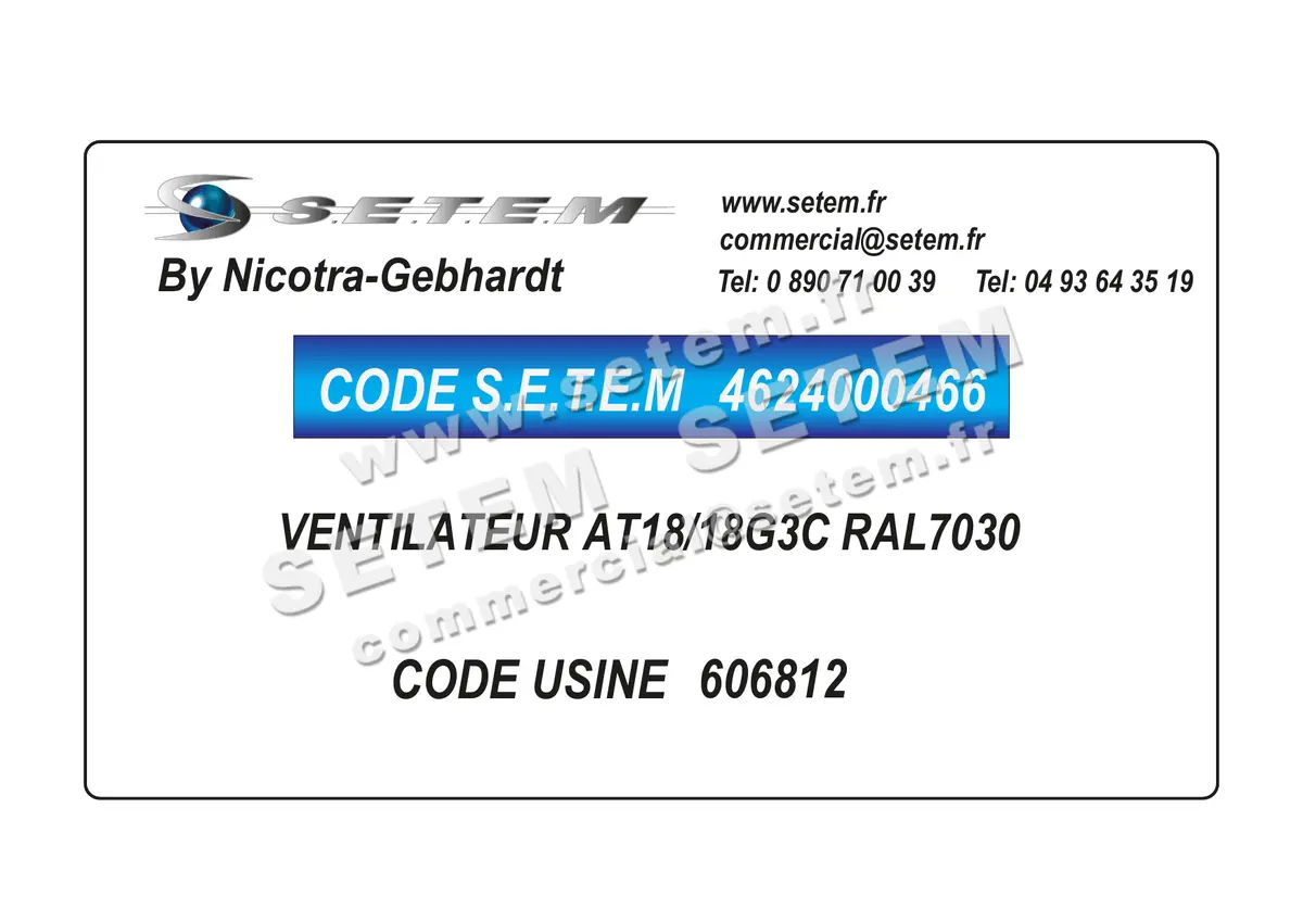 4624000466-VENTILATEUR NICOTRA GEBHARDT AT18/18G3C RAL7030 *606812*