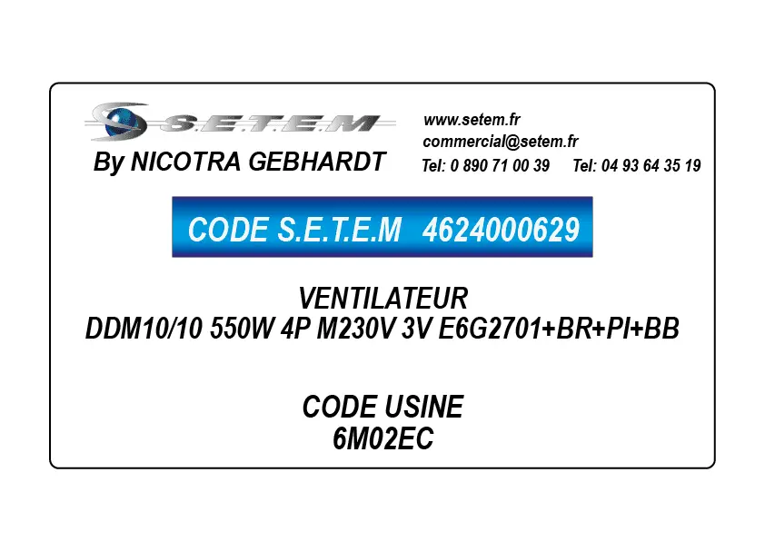 4624000629-VENTILATEUR DDM10/10 550W 4P M230V 3V E6G2701+BR+PI+BB *6M02EC*