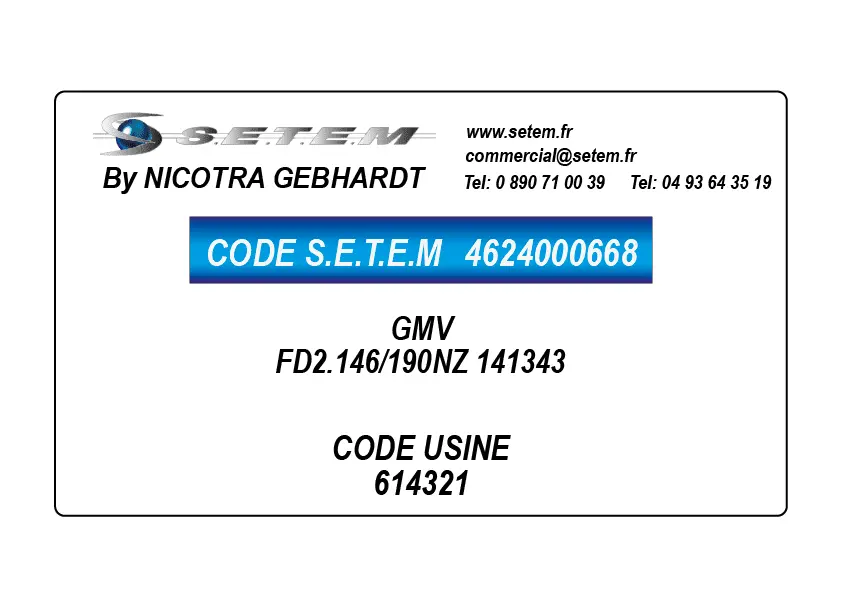 4624000668-GMV NICOTRA GEBHARDT FD2.146/190NZ 141343 *614321*