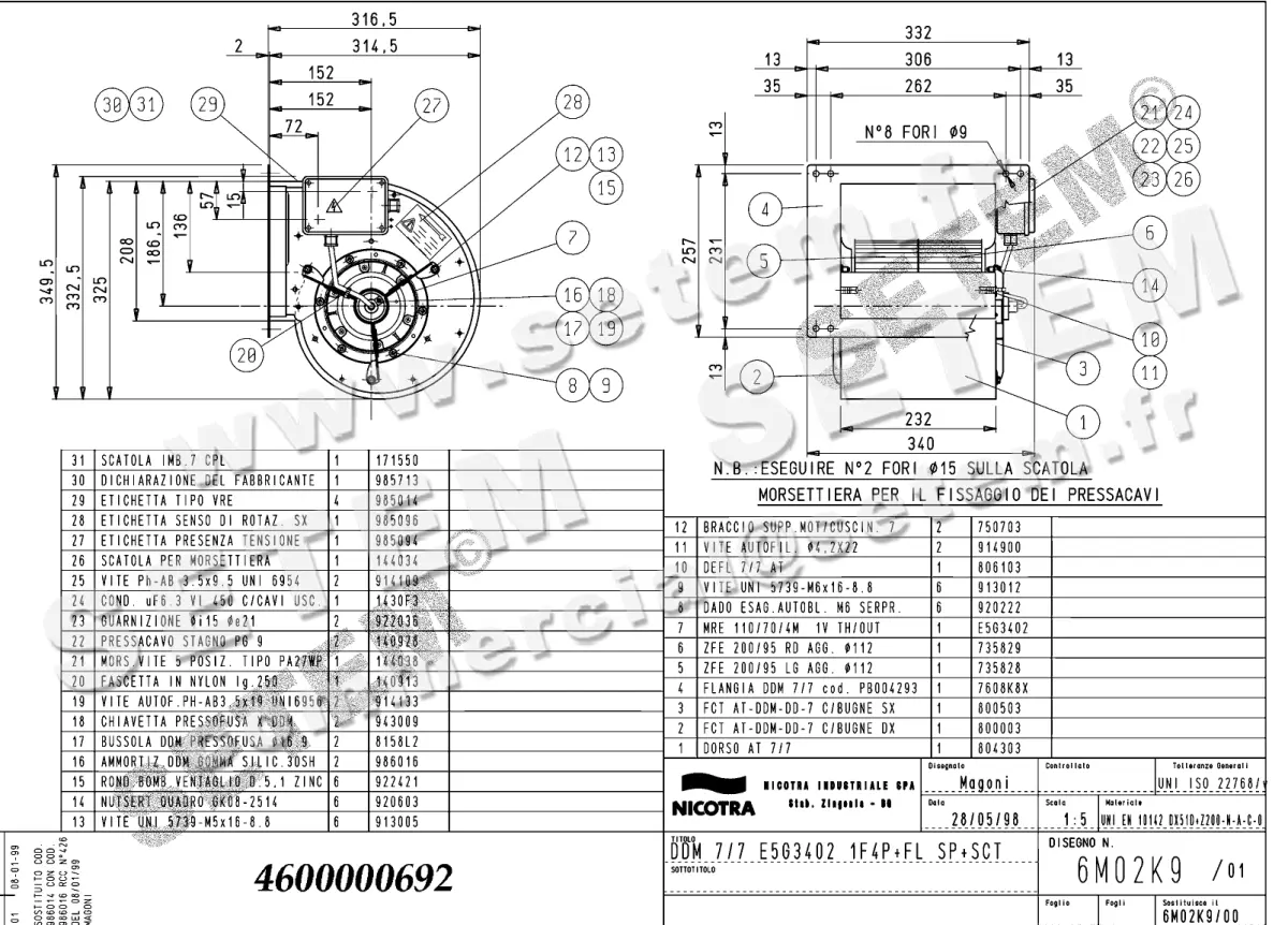 4624000692-VENTILATEUR NICOTRA GEBHARDT DDM7/7 184W 4P M230V 1V E5G3402 SP +BR+BB *6M02K9*