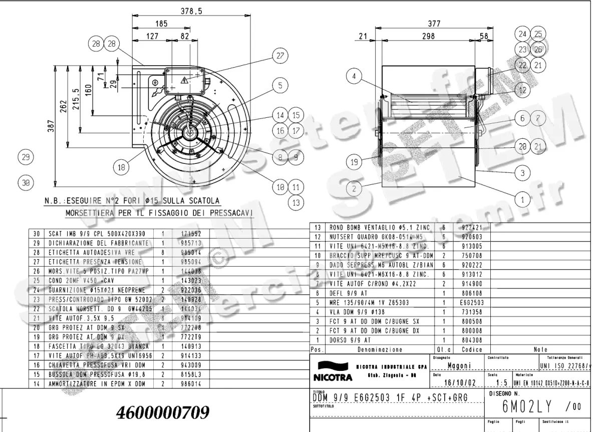 4624000709-VENTILATEUR NICOTRA GEBHARDT DDM9/9 550W 4P M230V 1V E6G2503 +BB+GRA *6M02LY*