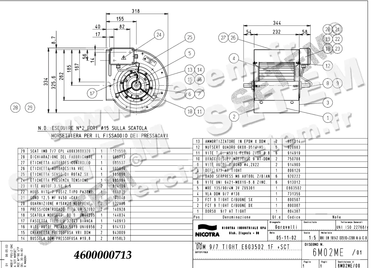 4624000713-VENTILATEUR NICOTRA GEBHARDT DDM9/9TIG 350W 4P M230V 3V E6G3502 +BB *6M02ME*