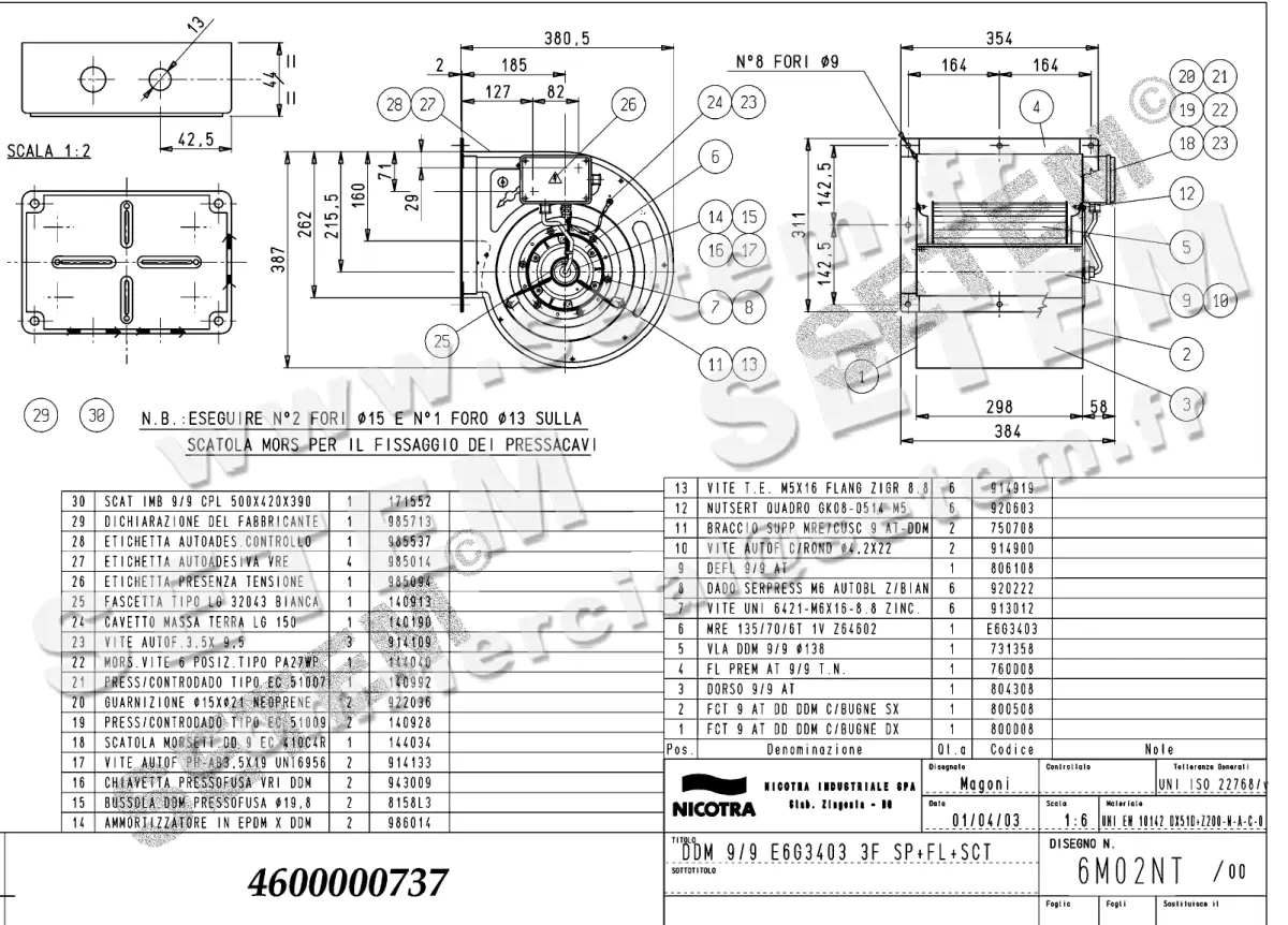 4624000737-VENTILATEUR NICOTRA GEBHARDT DDM9/9 245W 6P T230/400V 1V E6G3403 SP +BR+BB *6M02NT*