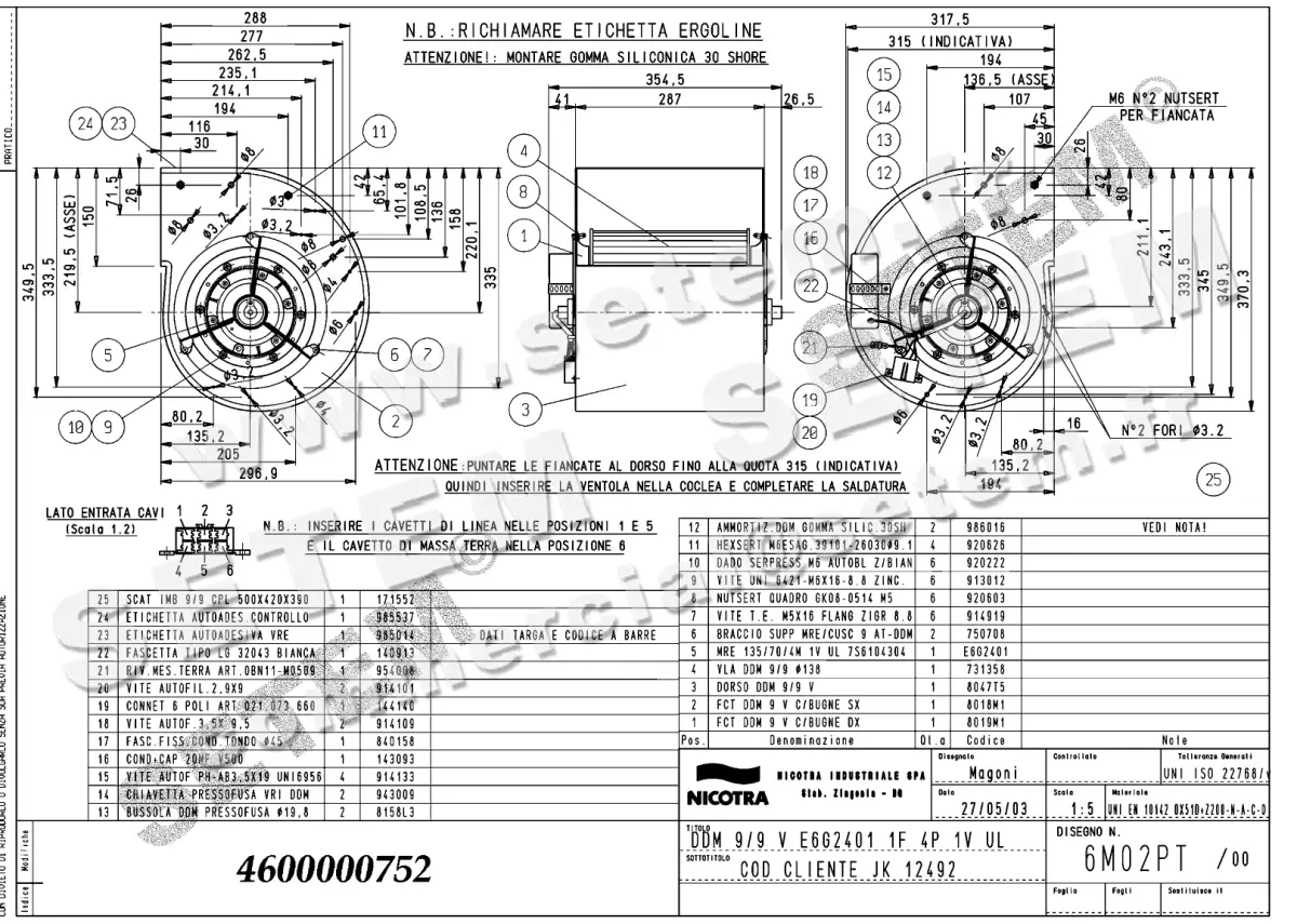 4624000752-VENTILATEUR NICOTRA GEBHARDT DDM9/9 4P 1V E6G2401 "JK12492" *6M02PT*