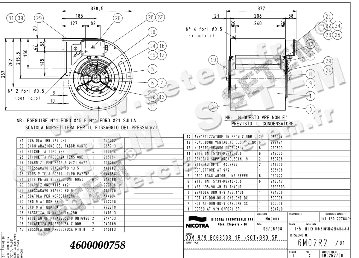 4624000758-VENTILATEUR NICOTRA GEBHARDT DDM9/9 350W 4P M230V 3V E6G3503 SP +BB+GRA *6M02R2*