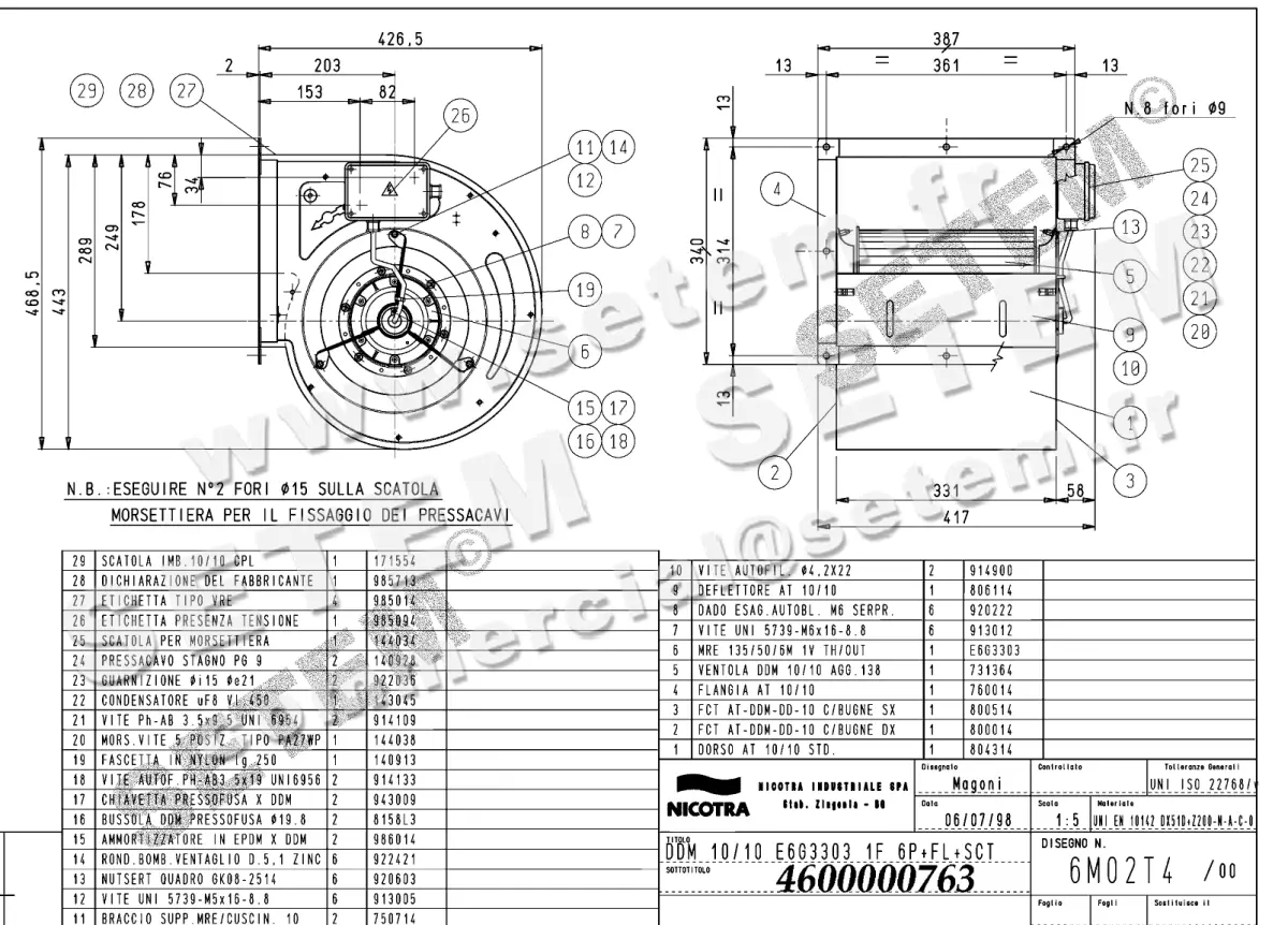 4624000763-VENTILATEUR NICOTRA GEBHARDT DDM10/10 200W 6P M230V 1V E6G3303 +BR+BB *6M02T4*