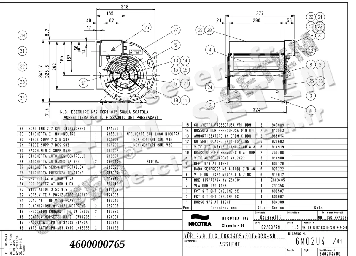 4624000765-VENTILATEUR NICOTRA GEBHARDT VDR9/9TIG 420W 4P M230V 1V E6G3405 +PI+BB+GRA *6M02U4*