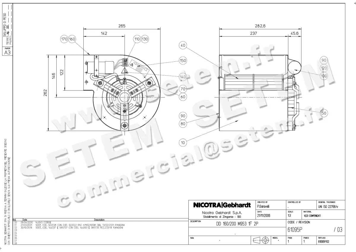 4624001002-VENTILATEUR NICOTRA GEBHARDT DD160X200 1000W 2P M230V 1V M953 *61095P* 2