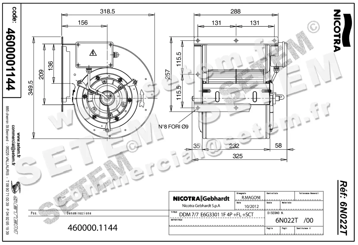 4624001144-VENTILATEUR NICOTRA GEBHARDT DDM7/7 147W 4P M230V 1V E5G3301 +BR+BB *6N022T* 2