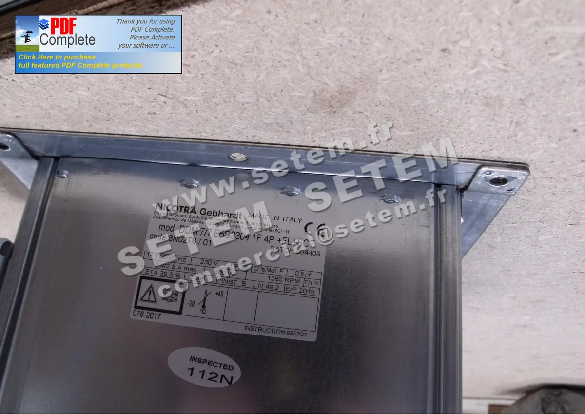 4624001154-VENTILATEUR NICOTRA GEBHARDT DDM7/7 300W 4P M230V 1V E6G3304 +BR+BB *6N02T8*