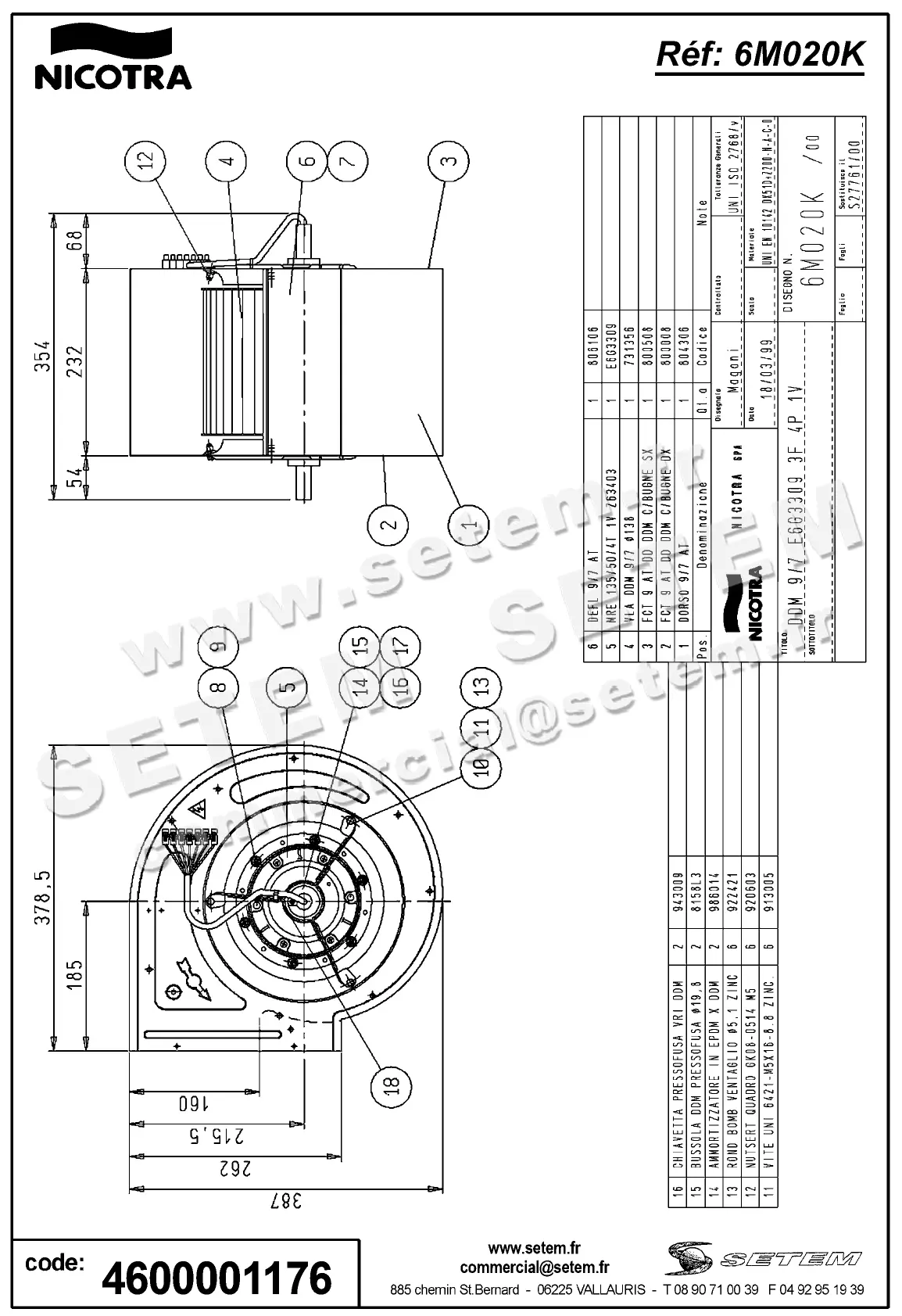 4624001176-VENTILATEUR NICOTRA GEBHARDT DDM9/7 300W 4P T230/400V 1V E6G3309 *6M020K* 4
