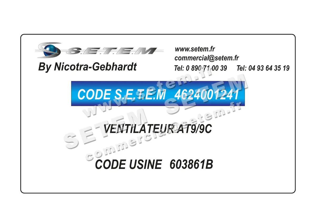 4624001241-VENTILATEUR NICOTRA GEBHARDT AT9/9C *603861B*