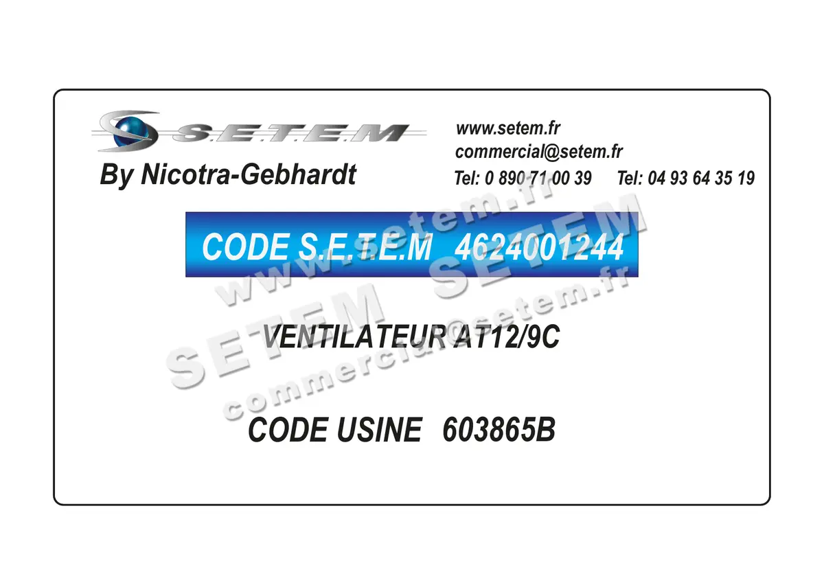 4624001244-VENTILATEUR NICOTRA GEBHARDT AT12/9C *603865B*