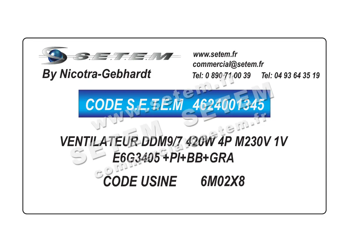 4624001345-VENTILATEUR NICOTRA GEBHARDT DDM9/7 420W 4P M230V 1V E6G3405 +PI+BB+GRA *6M02X8* 2