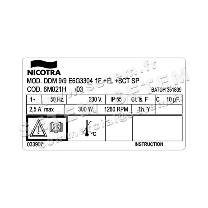 4624001354-VENTILATEUR DDM9/9 300W 4P M230V 1V E6G3304 +BR+BB *6M021H*  4