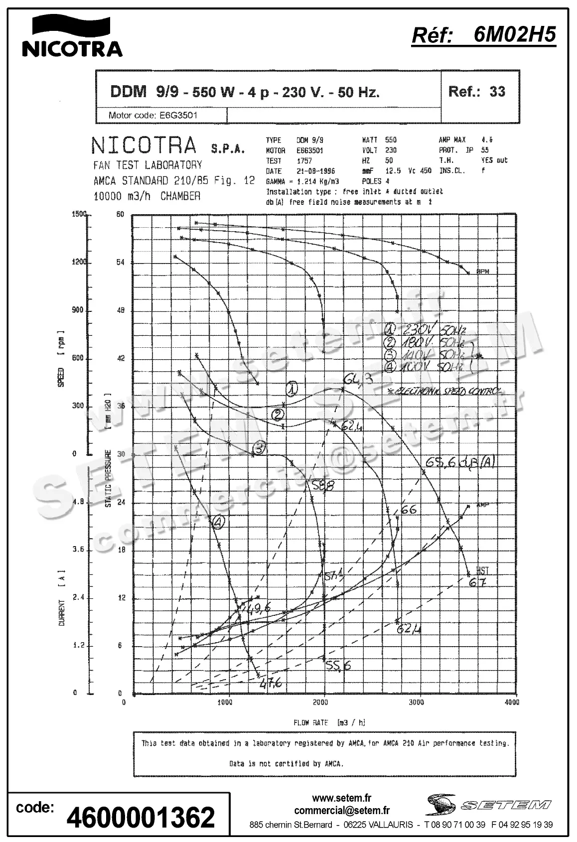 4624001362-VENTILATEUR NICOTRA GEBHARDT DDM9/9 550W 4P M230V 1V E6G3501 +BB *6M02H5* 3