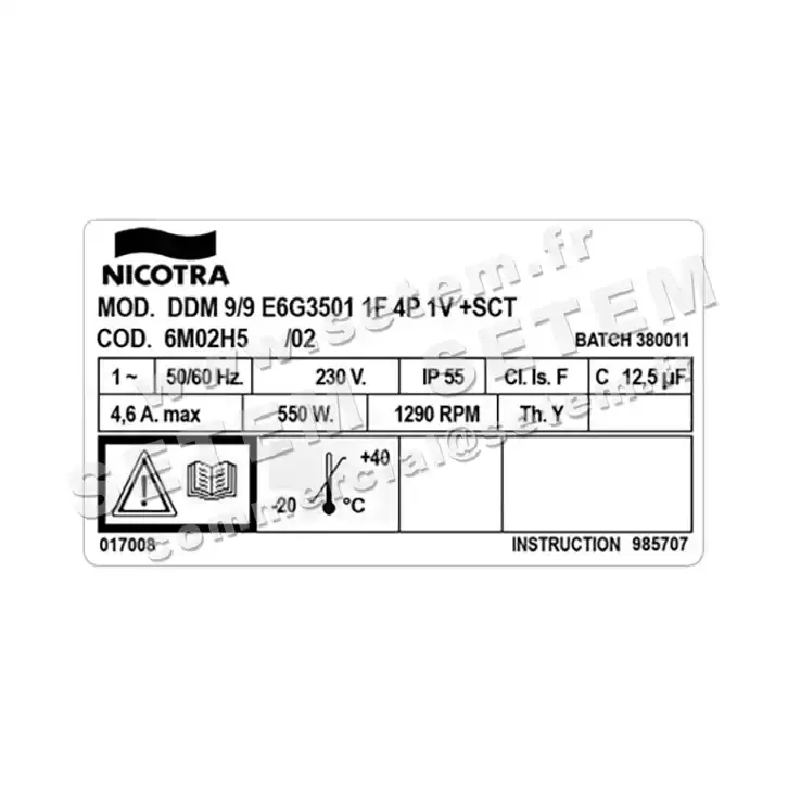 4624001362-VENTILATEUR NICOTRA GEBHARDT DDM9/9 550W 4P M230V 1V E6G3501 +BB *6M02H5* 4