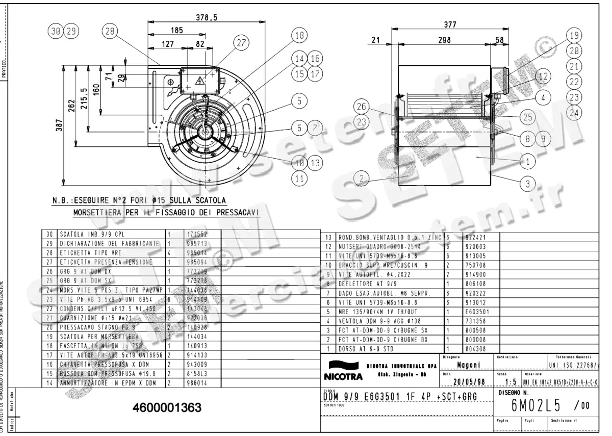 4624001363-VENTILATEUR DDM9/9 550W 4P M230V 1V E6G3501 +BB+GRA *6M02L5*