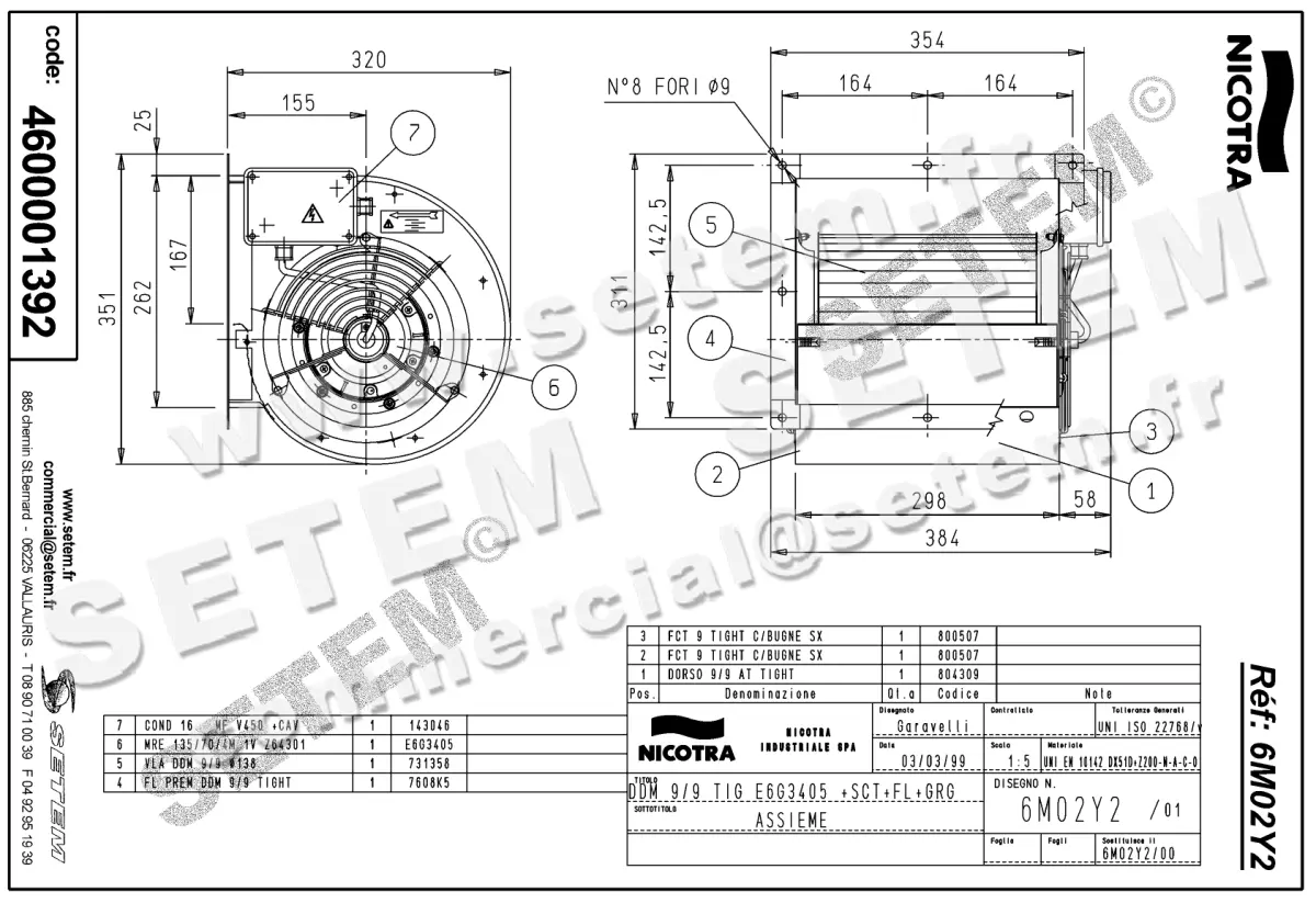 4624001392-VENTILATEUR NICOTRA GEBHARDT DDM9/9TIG 420W 4P M230V 1V E6G3405 +BR+BB+GRA *6M02Y2* 2